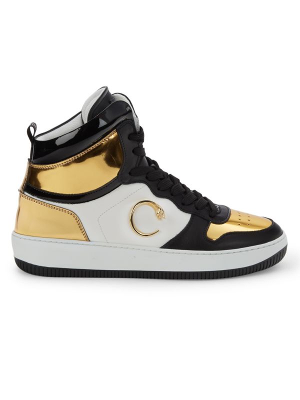 Cavalli Class by Roberto Cavalli Leather High Top Sneakers